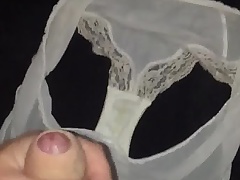 Wanking over wifes panties